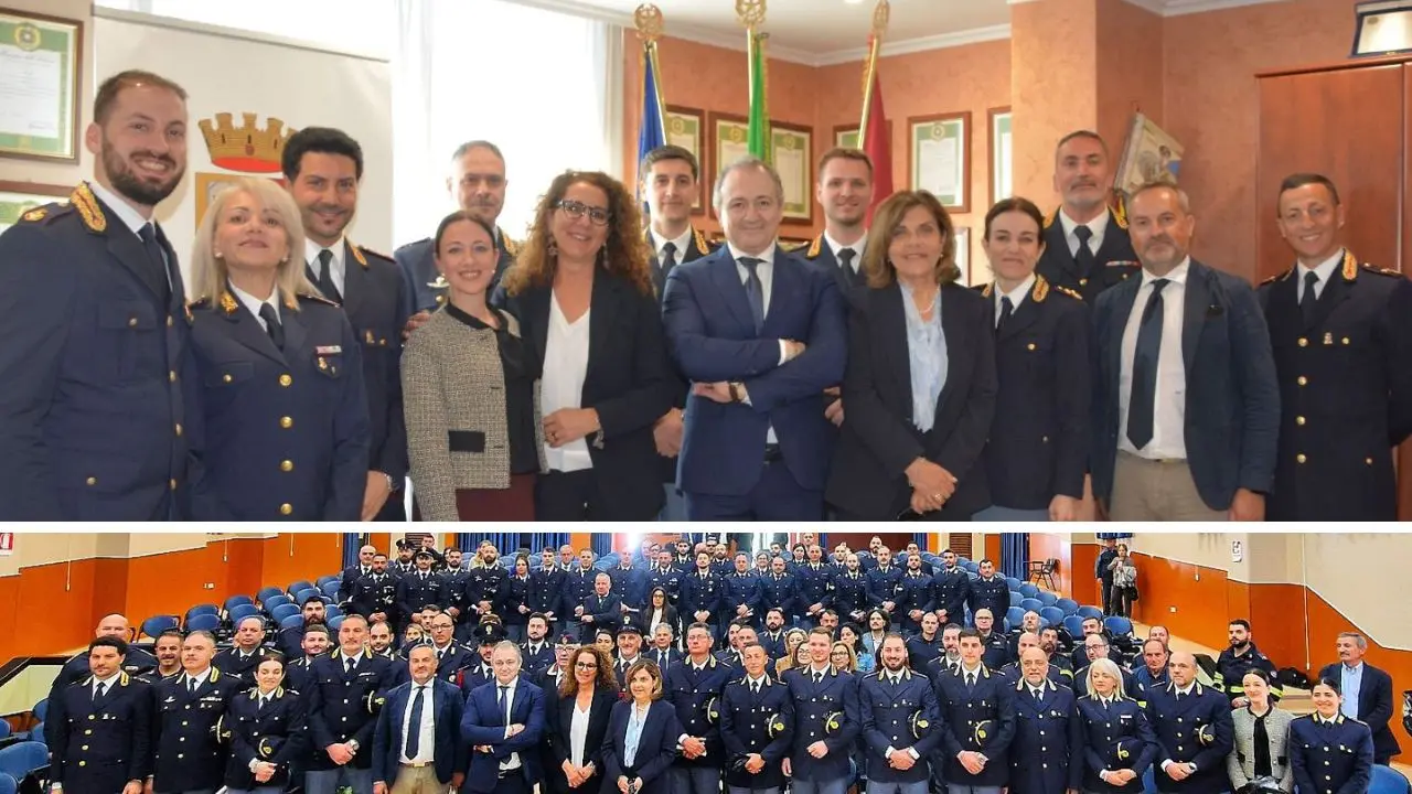 Vibo, la Questura premia i migliori agenti e saluta chi va in pensione con una cerimonia di grande significato istituzionale