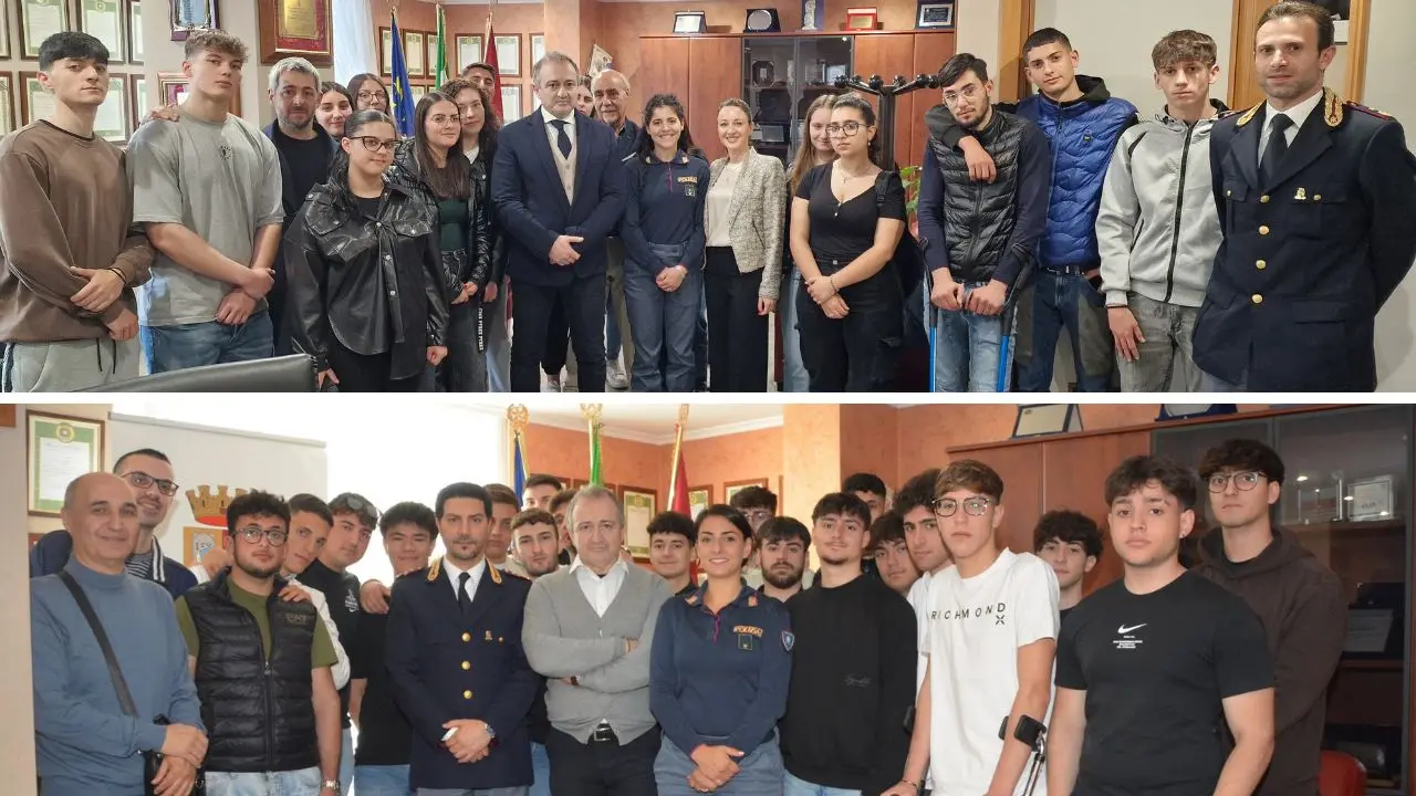 Studenti vibonesi in visita negli uffici della Questura per approfondire i temi di educazione civica e legalità