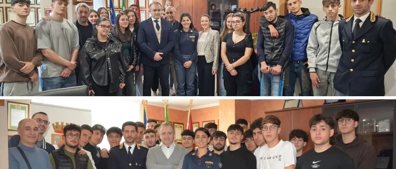 Studenti vibonesi in visita negli uffici della Questura per approfondire i temi di educazione civica e legalità