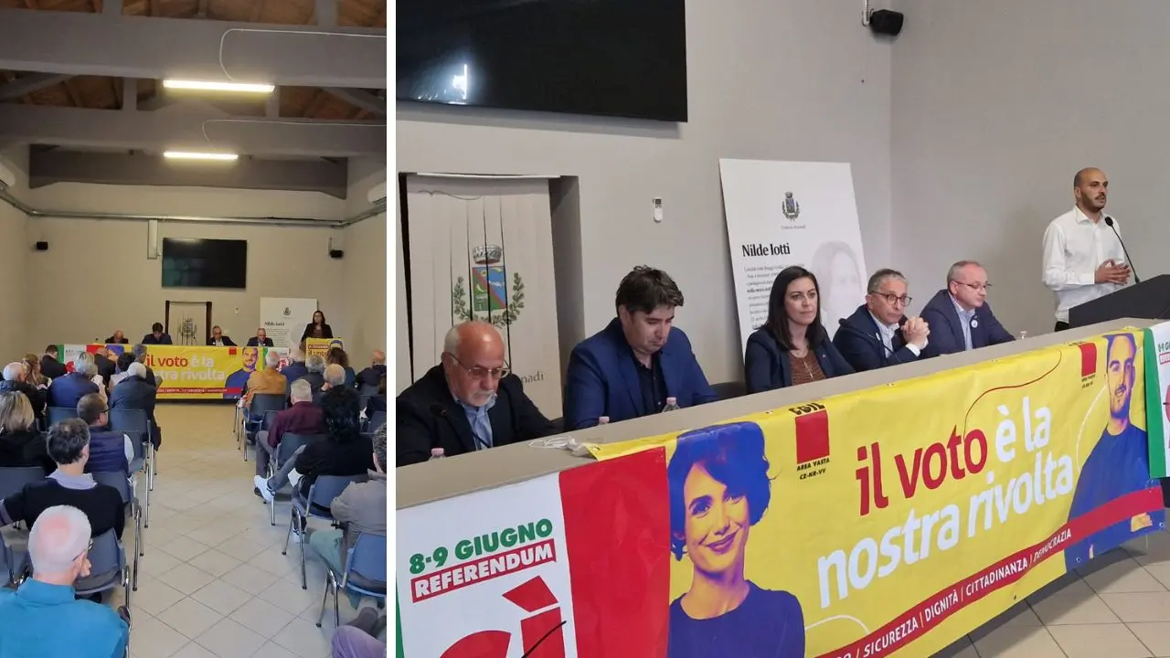 Referendum su lavoro e cittadinanza, attivisti e sindacati a Jonadi per spiegare le ragioni del Sì nella consultazione dell'8 e 9 giugno