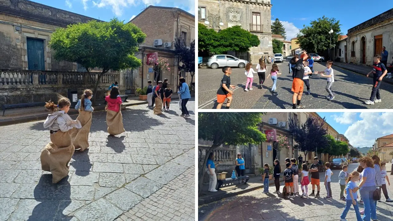 Bambini in piazza a Limbadi per riscoprire i giochi tradizionali: Unicef Vibo e Pro Loco celebrano i diritti dell’infanzia