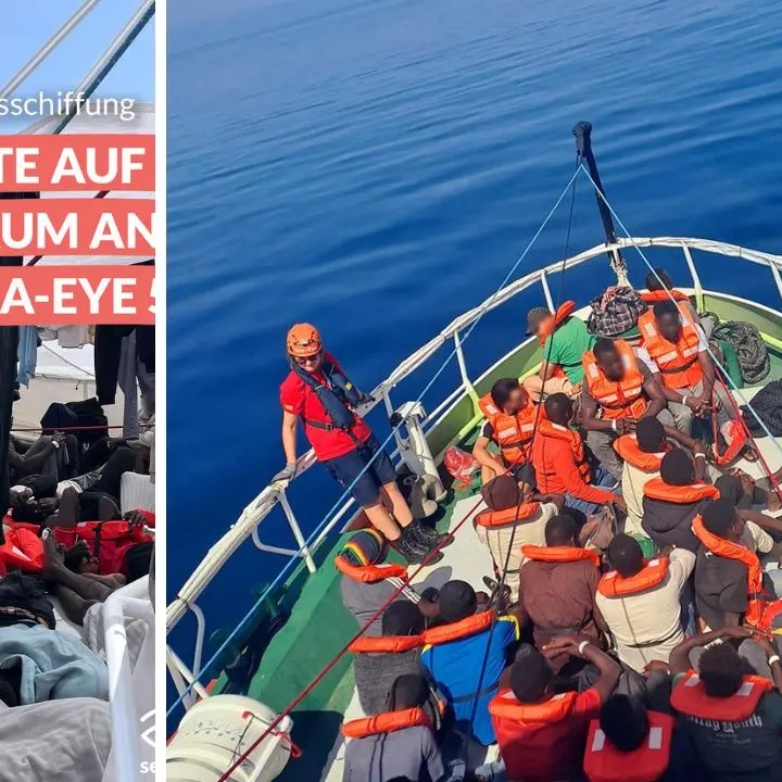 Sbarco migranti, la protesta dalla Ong Sea-Eye 5: «Non dovevamo approdare a Vibo Marina, per 4 volte abbiamo chiesto un porto più vicino»