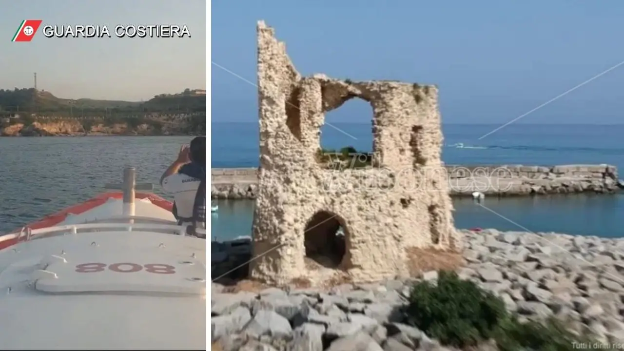 Briatico, restano intrappolati sulla spiaggia con l'uscita ostruita da una frana: recuperati quattro bagnanti dalla Guardia costiera