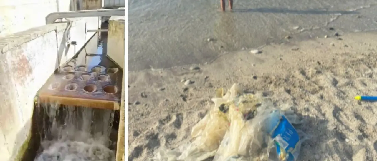 Mare sporco a Vibo Marina, sui social monta la rabbia ma il Comune spiega: «Il depuratore funziona, i rifiuti arrivano via mare»
