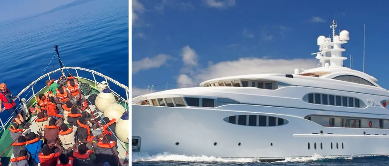 Lussuosi yacht e navi cariche di migranti: nel porto di Vibo Marina la rappresentazione più evidente delle due facce (disuguali) del Mondo
