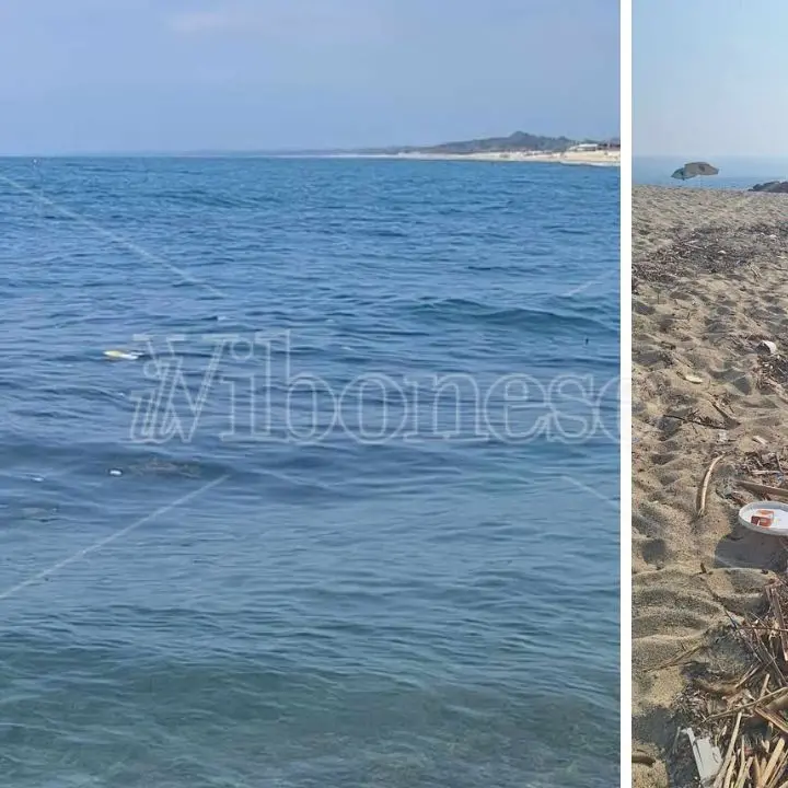 Pizzo, mare sporco e rifiuti sulla spiaggia: «Terra offesa e tradita dall’indifferenza»