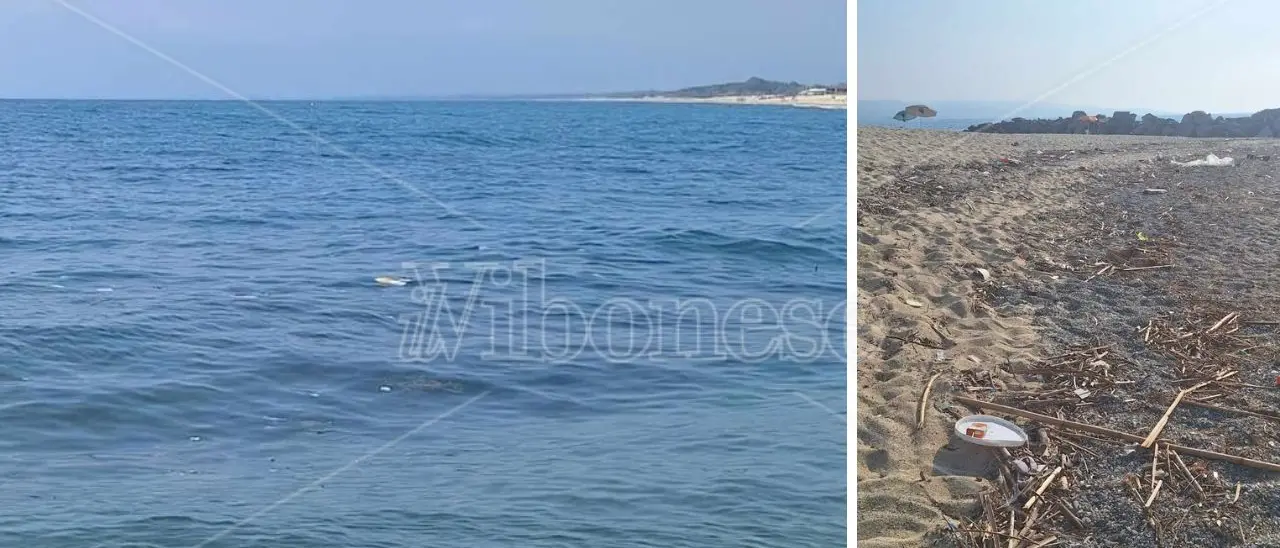 Pizzo, mare sporco e rifiuti sulla spiaggia: «Terra offesa e tradita dall’indifferenza»