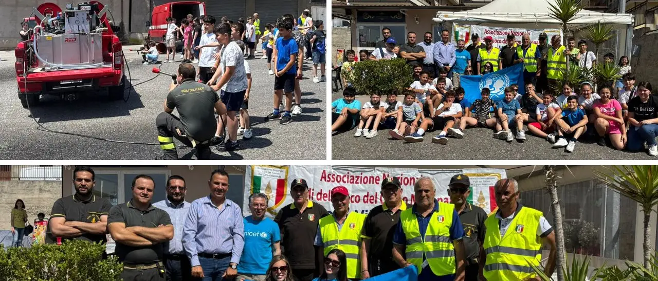 A San Calogero arriva Pompieropoli: per i bambini giochi e tanti insegnamenti grazie a vigili del fuoco e Unicef
