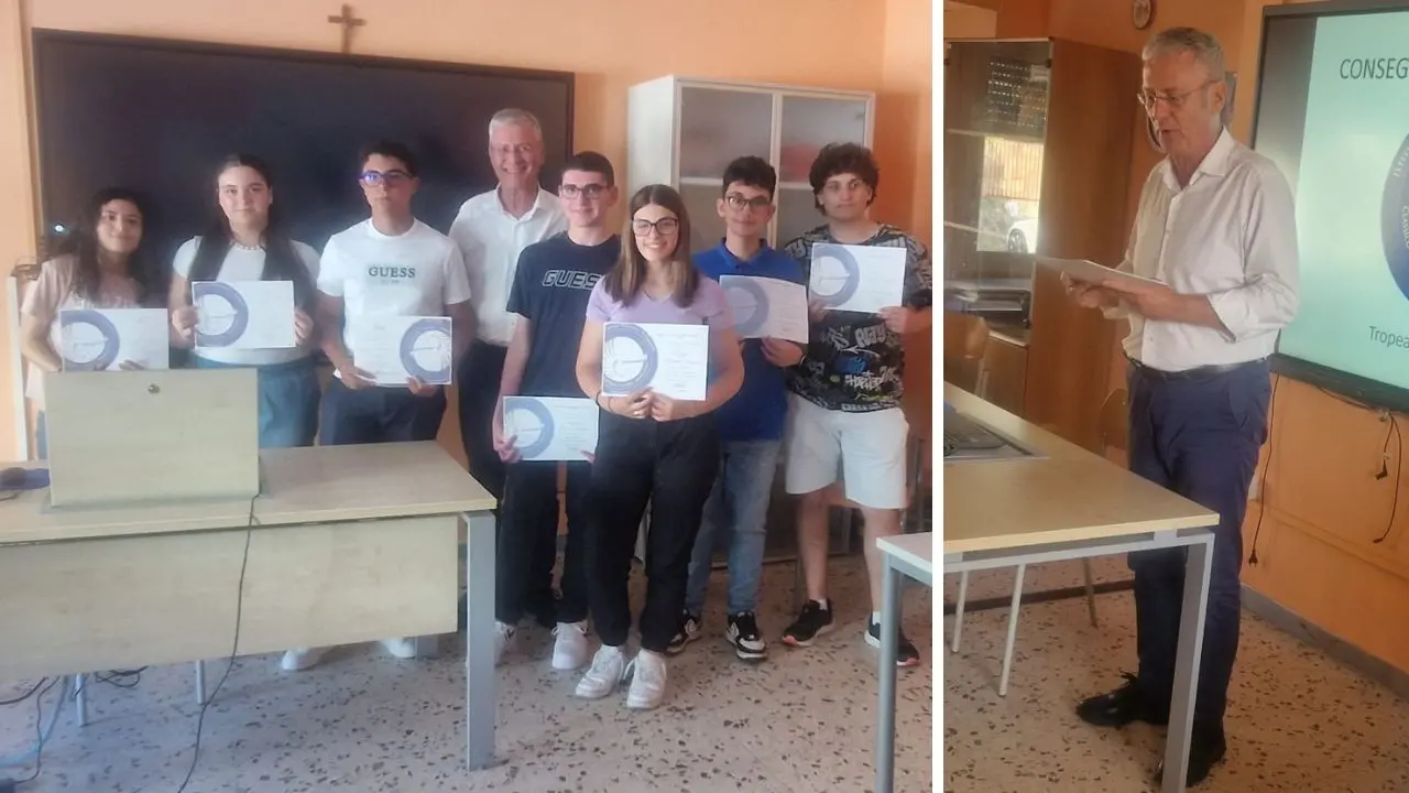 Consegna degli attestati di merito a Tropea: sette studenti del \"Galluppi\" premiati per non aver mai fatto assenze a scuola