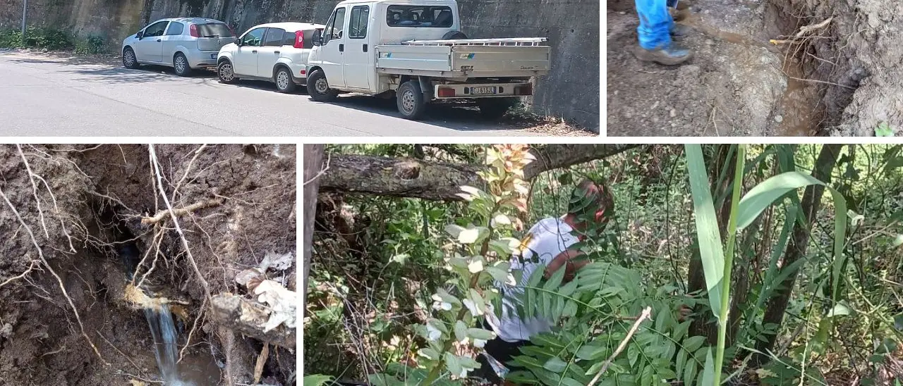 Drapia senz'acqua da due giorni, operai di Sorical e Comune al lavoro sotto terra dove il tempo è rimasto fermo a 50 anni fa. Monta la protesta