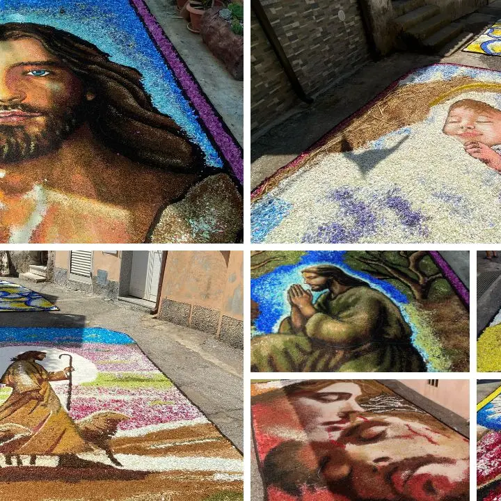 La magia di Potenzoni torna a stupire, ecco l’Infiorata: un museo a cielo aperto tra petali, fede e arte - FOTO