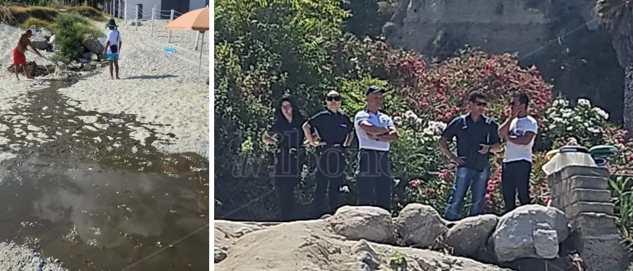 Tropea, pozzanghera di fogna in spiaggia: giornata di controlli dopo la denuncia di Piserà, ma la situazione resta critica