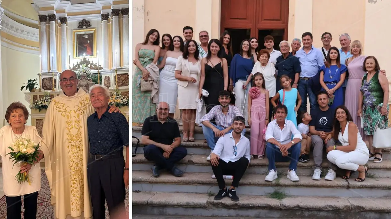 Sessant'anni d'amore: Domenico e Maria rinnovano le promesse a Ricadi e passano il testimone al nipote prossimo alle nozze