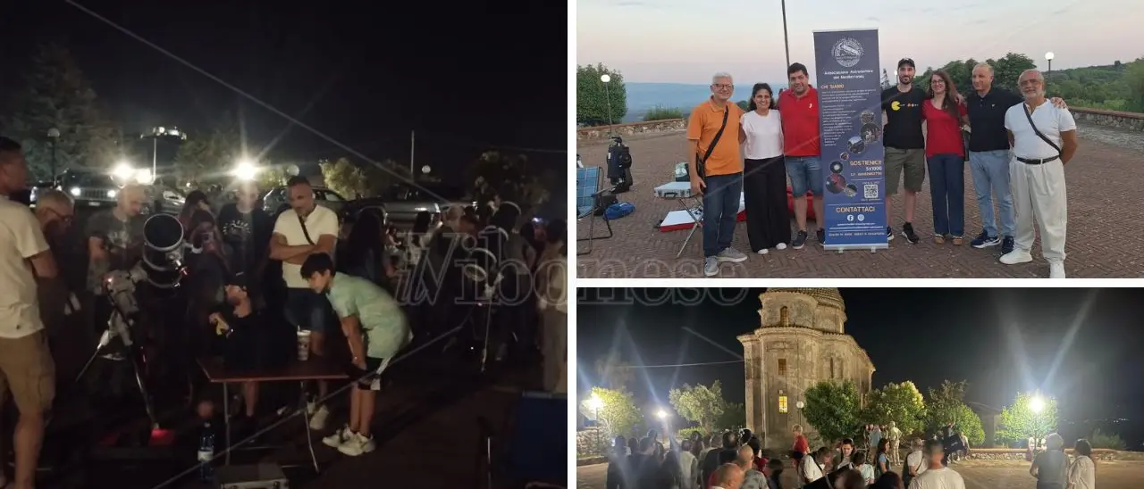 Serata sotto le stelle a Santa Ruba, successo per l'iniziativa del Fai di Vibo con l'Associazione Astronomica del Mediterraneo