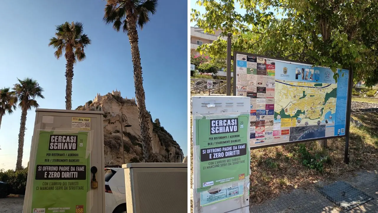 \"Cercasi schiavo\": approda anche a Tropea la campagna dell'Usb contro lo sfruttamento dei lavoratori nel settore turistico