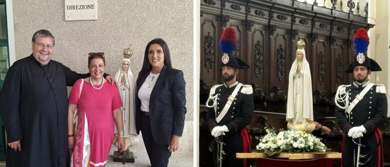 L'effige della Madonna di Fatima arriva nel carcere di Vibo: «Un incontro di speranza con i detenuti»