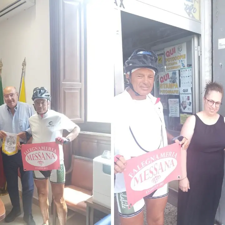 Dalla Sicilia alla Lombardia per celebrare l'Italia: l'avventura in bici di Dino e Leonardo passa per Tropea, Pizzo e Vibo