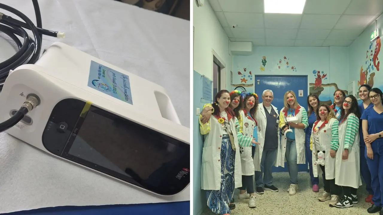 Dono speciale per i piccoli pazienti dello Jazzolino, l’associazione di clownterapia Vibo Vip consegna un macchinario multifunzione