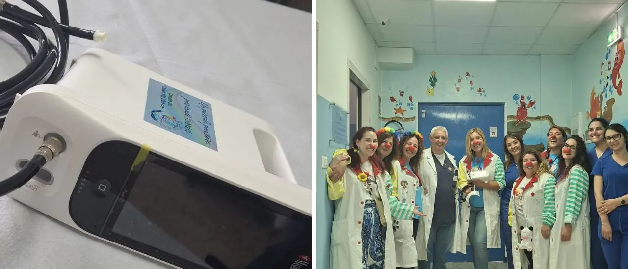 Dono speciale per i piccoli pazienti dello Jazzolino, l’associazione di clownterapia Vibo Vip consegna un macchinario multifunzione