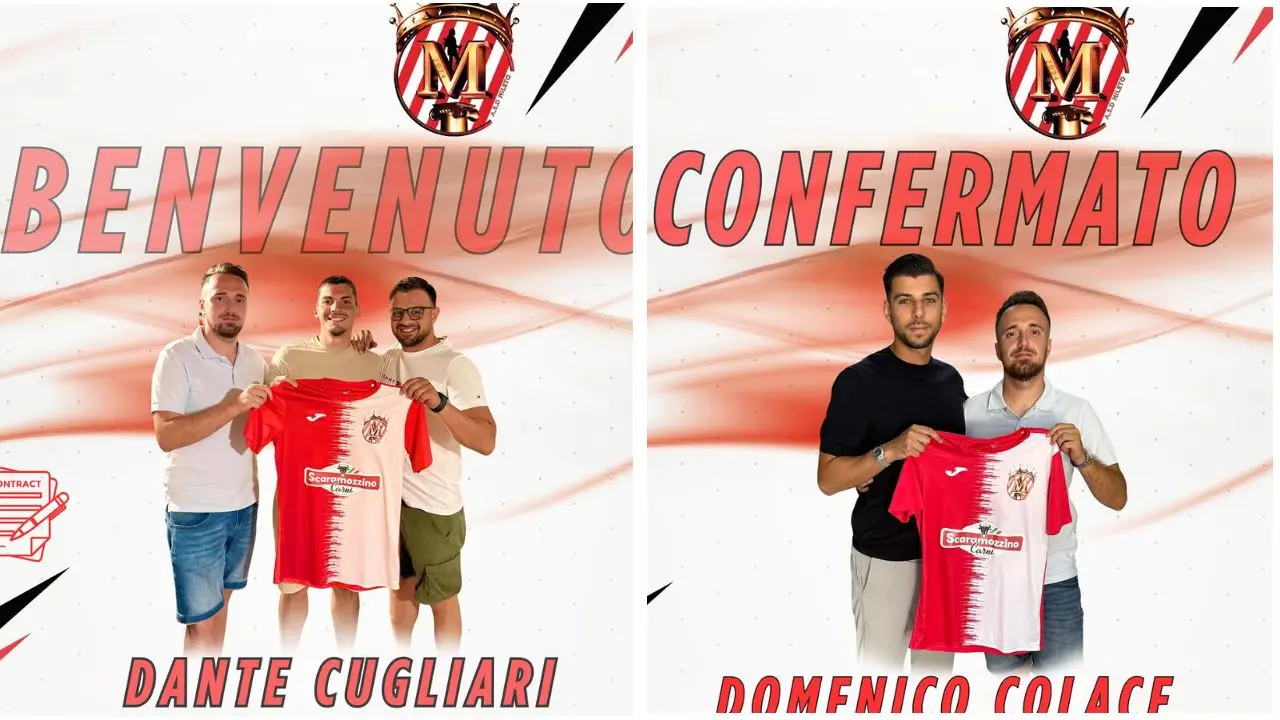 Dilettanti, l'Asd Mileto anima il mercato vibonese: preso il portiere Cugliari e rinnovo per il capitano Domenico Colace