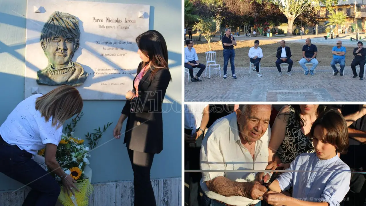 A Mileto riaperto il parco intitolato al piccolo Nicholas Green, il sindaco Giordano: «Invieremo le immagini ai suoi genitori, ne saranno felici»