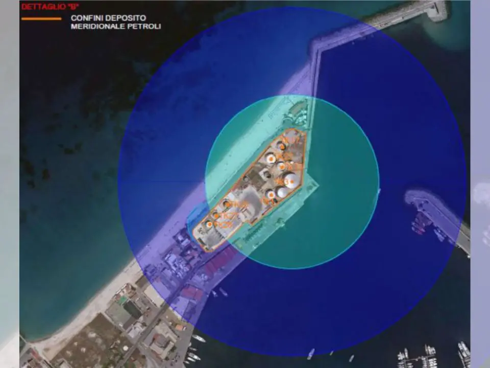 Depositi costieri, Frezza (Italia Nostra): «La \"legge dei tre cerchi\" descrive gli effetti di un incidente a 200, 400 e 800 metri. Ecco quali sono»
