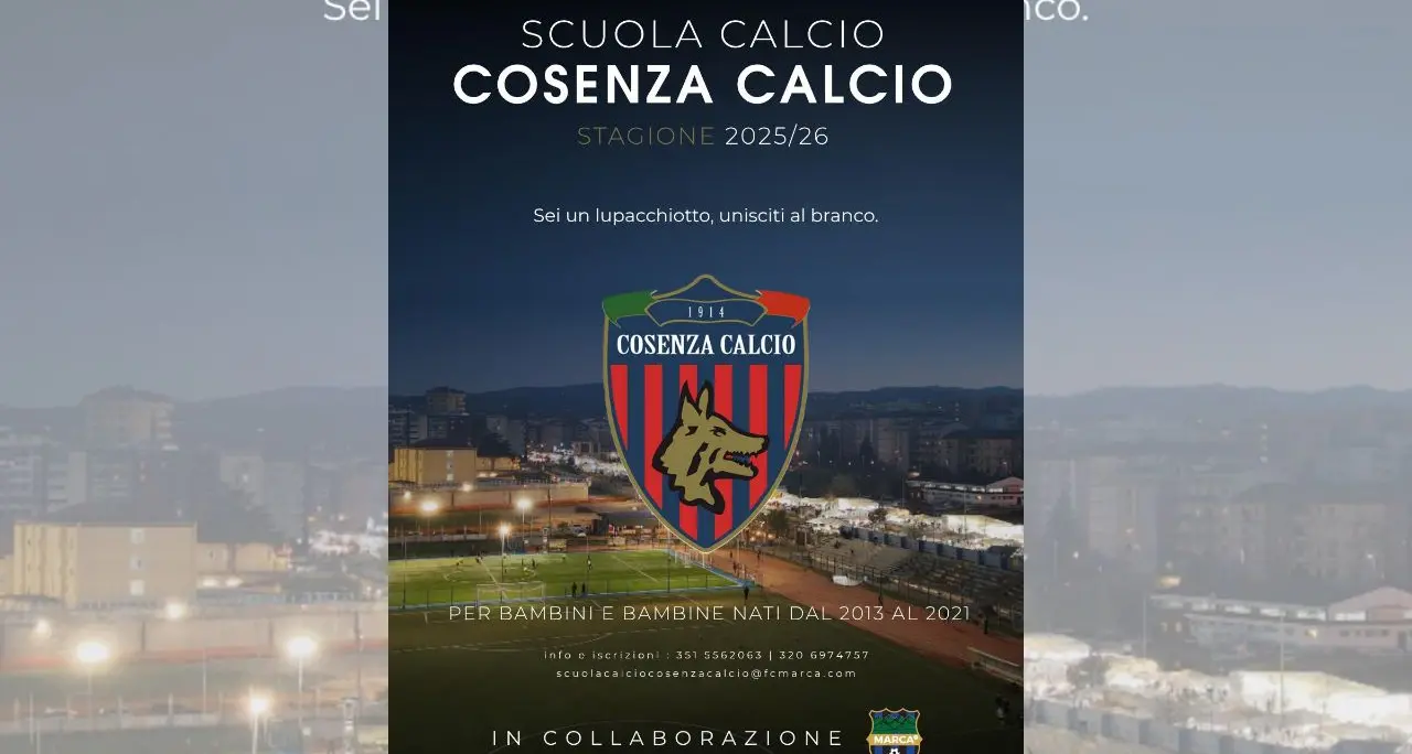 Cosenza calcio, importante accordo il Marca Fc: nasce la scuola calcio rossoblù\n
