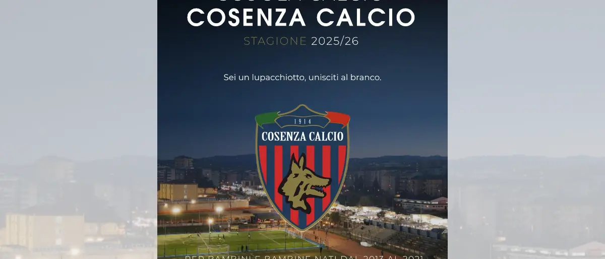 Cosenza, nasce la prima scuola calcio: ufficiale l'accordo con il Marca