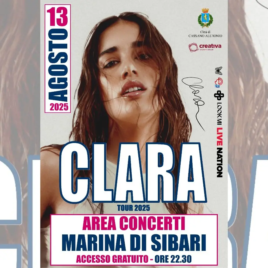 L’estate cassanese si accende: a Marina di Sibari tutto pronto per l’atteso concerto di Clara\n