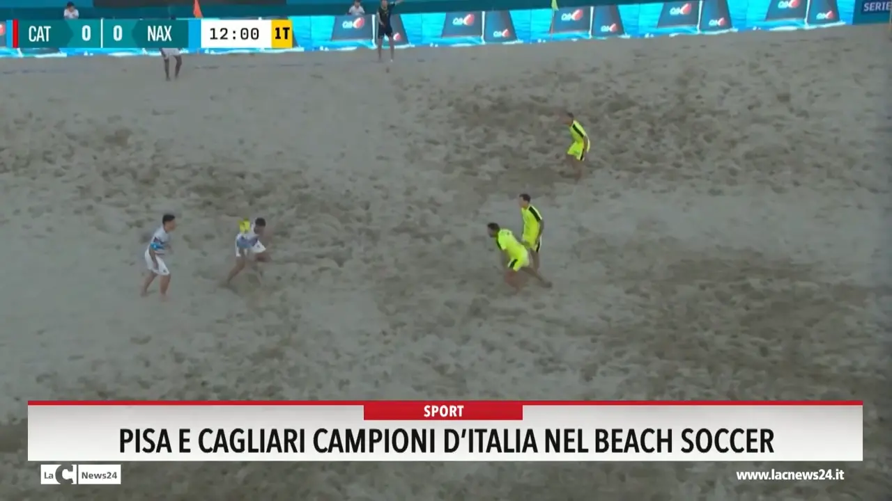 Pisa e Cagliari campioni d'Italia nel Beach soccer