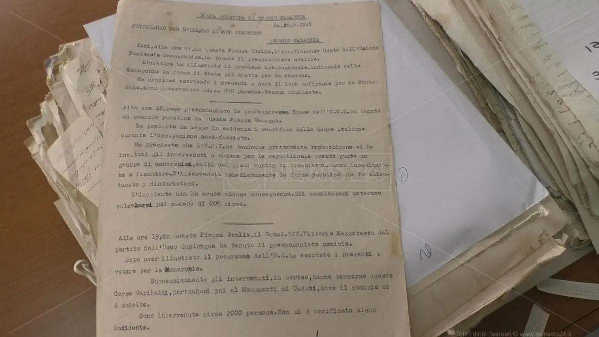 <p>Documento dell&#39;archivio dell&#39;Udi di Reggio Calabria</p>\\n