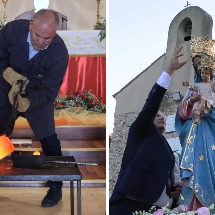 L’orafo calabrese Affidato realizza le corone per la Madonna di Grotteria, l’incoronazione con il vescovo Oliva