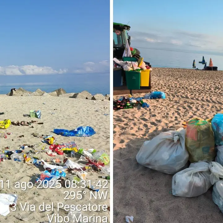 Altro che stelle cadenti, nel Vibonese la notte di San Lorenzo\u00A0lascia sulle spiagge distese infinite di rifiuti\n