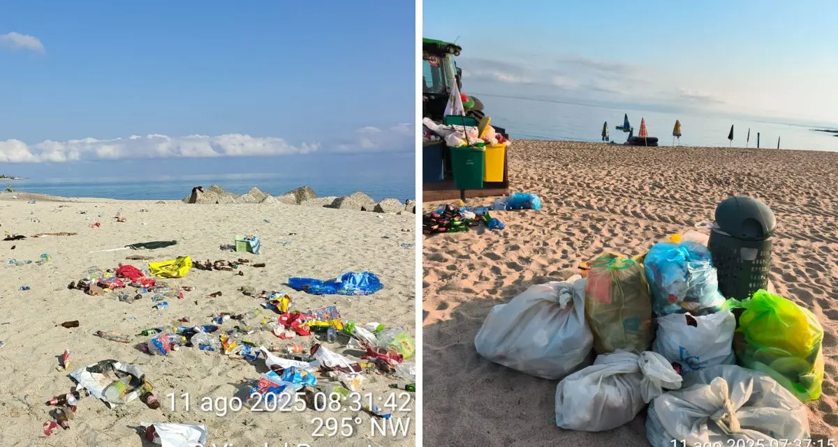 Altro che stelle cadenti, nel Vibonese la notte di San Lorenzo\u00A0lascia sulle spiagge distese infinite di rifiuti\n