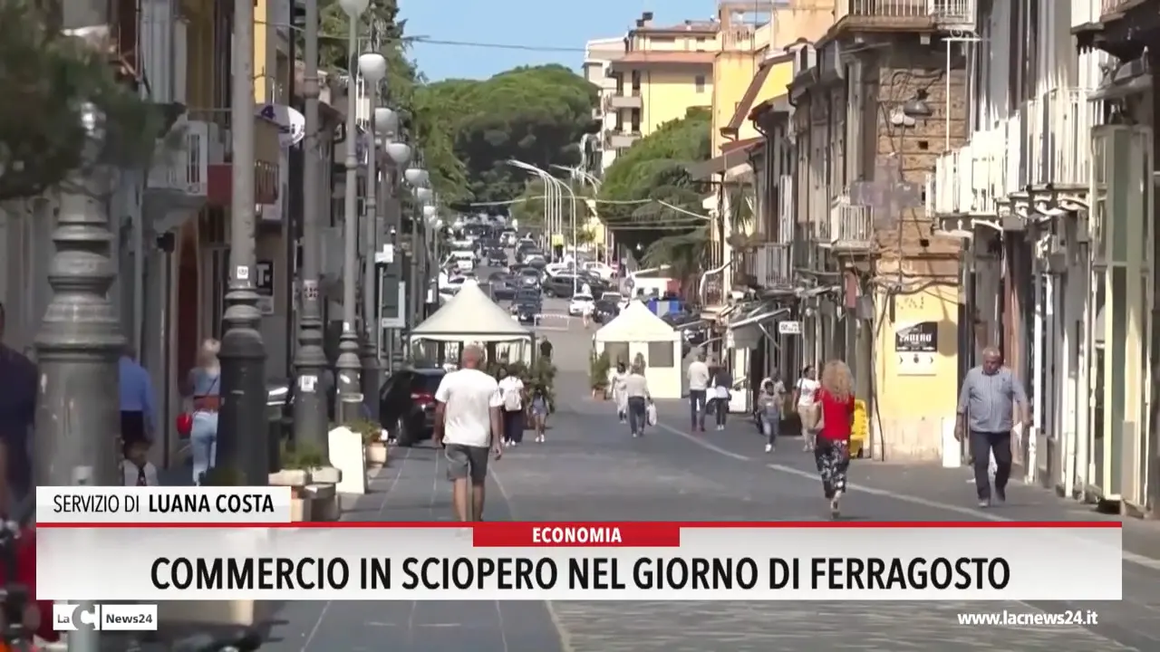 Commercio in sciopero nel giorno di Ferragosto