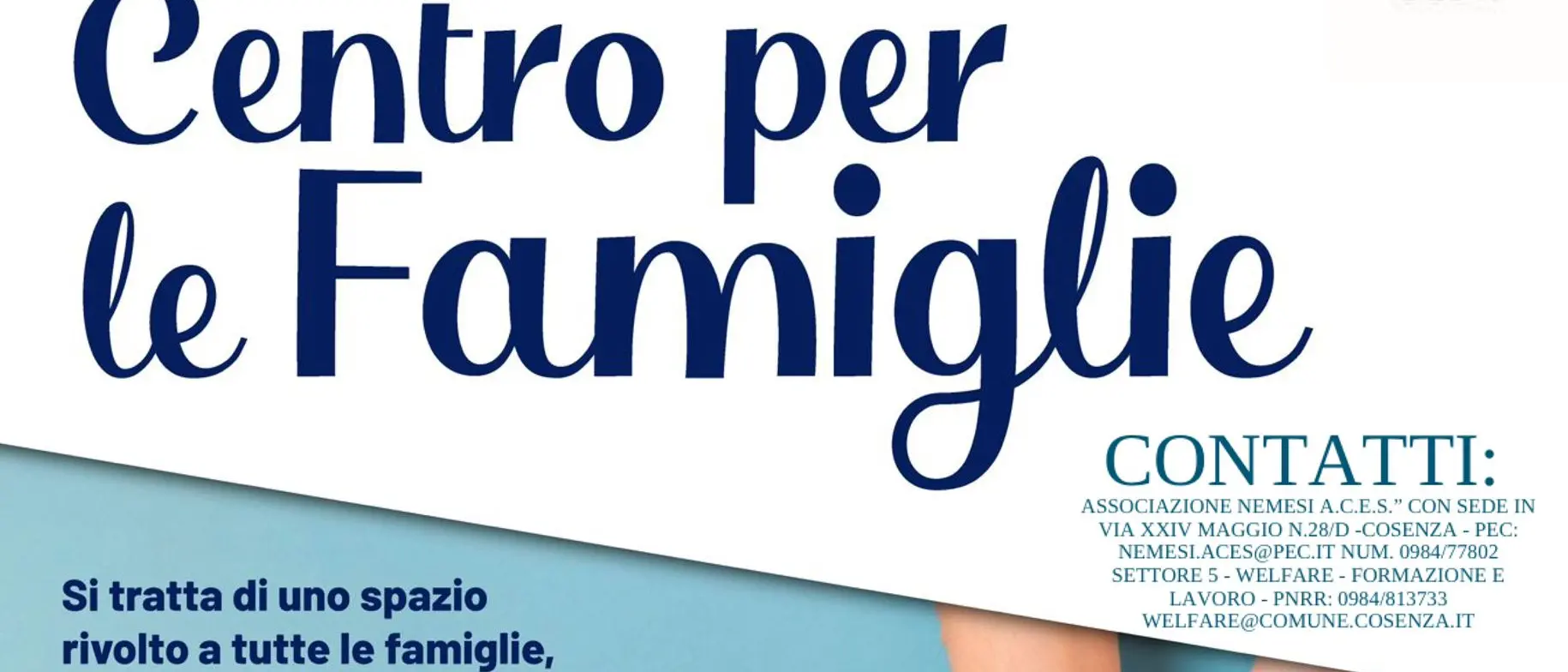 “Famiglie al Centro”: al via il progetto a Cosenza\n