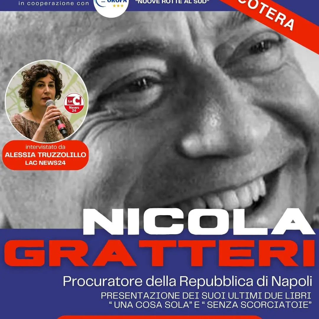 A Nicotera incontro col procuratore Nicola Gratteri: si parlerà di giovani, riscatto, mafie e potere\n