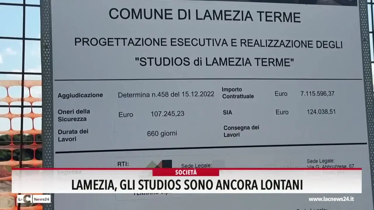 Film Commission, gli studios di Lamezia ancora lontani