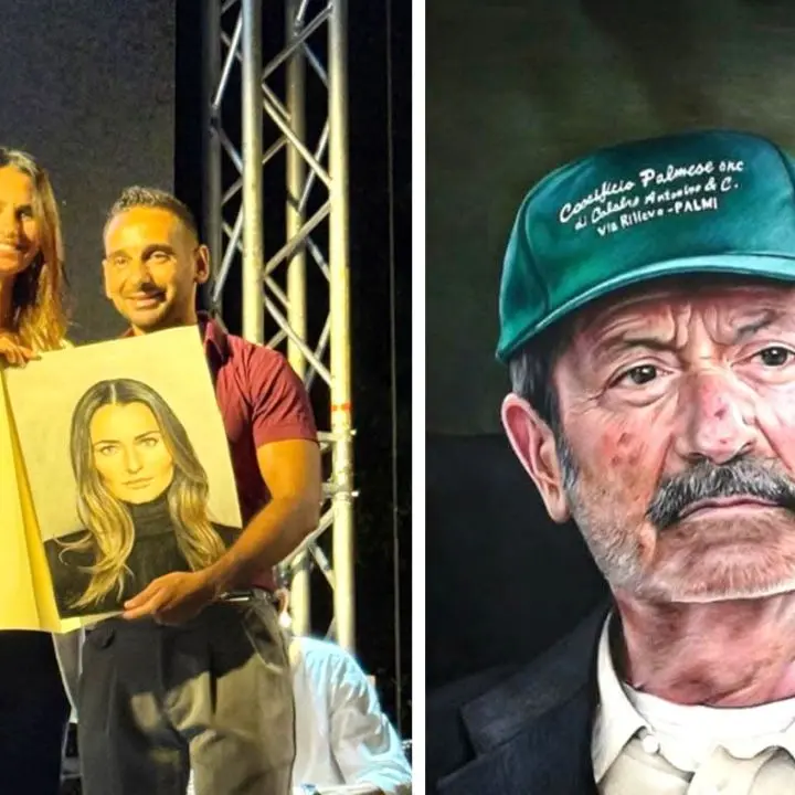 «Piú che un dipinto sembra una fotografia»: a Palmi l'artista Nucifora sbalordisce tutti con i suoi ritratti iperrealistici