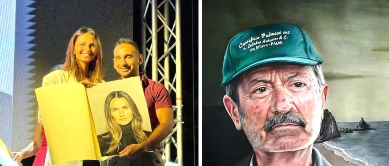 «Piú che un dipinto sembra una fotografia»: a Palmi l'artista Nucifora sbalordisce tutti con i suoi ritratti iperrealistici