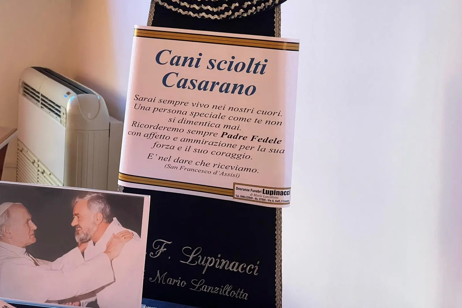 Il ricordo per Padre Fedele da parte dei tifosi del Casarano