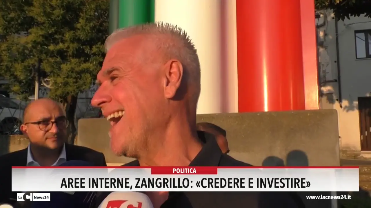 Aree interne, Zangrillo: «Credere e investire»