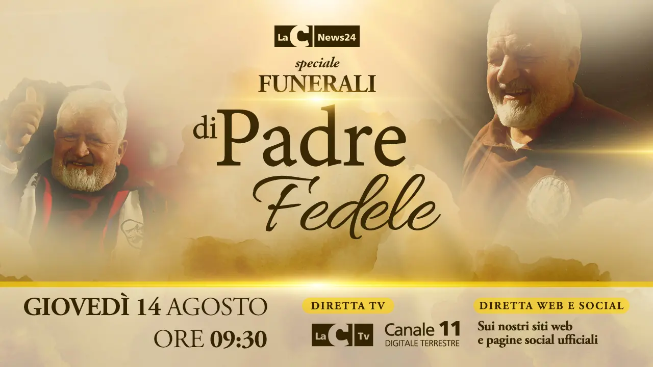 Oggi l’ultimo saluto al “frate-ultrà” Padre Fedele, i funerali in diretta su LaC Tv a partire dalle 9.30\n