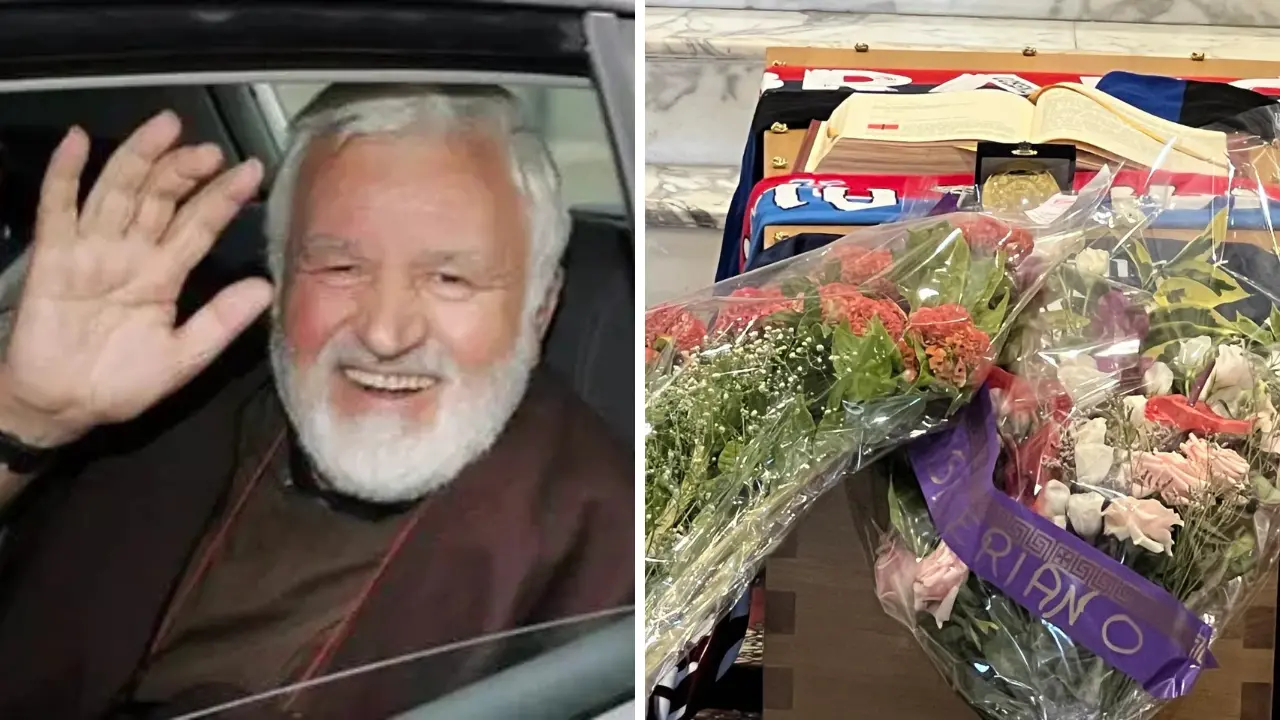 Oggi l’ultimo saluto al frate-ultrà\u00A0Padre Fedele, i funerali ora in DIRETTA su LaC Tv\u00A0\n