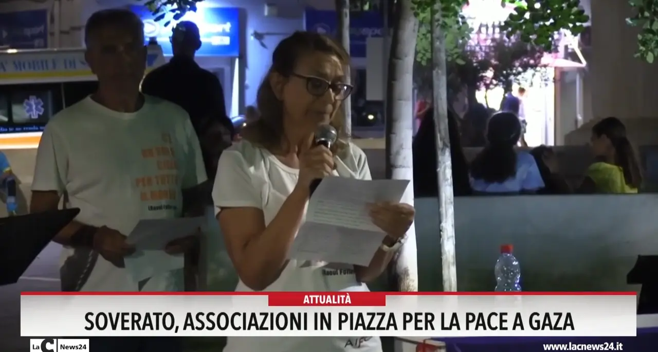 Soverato, associazioni in piazza per la  pace a Gaza