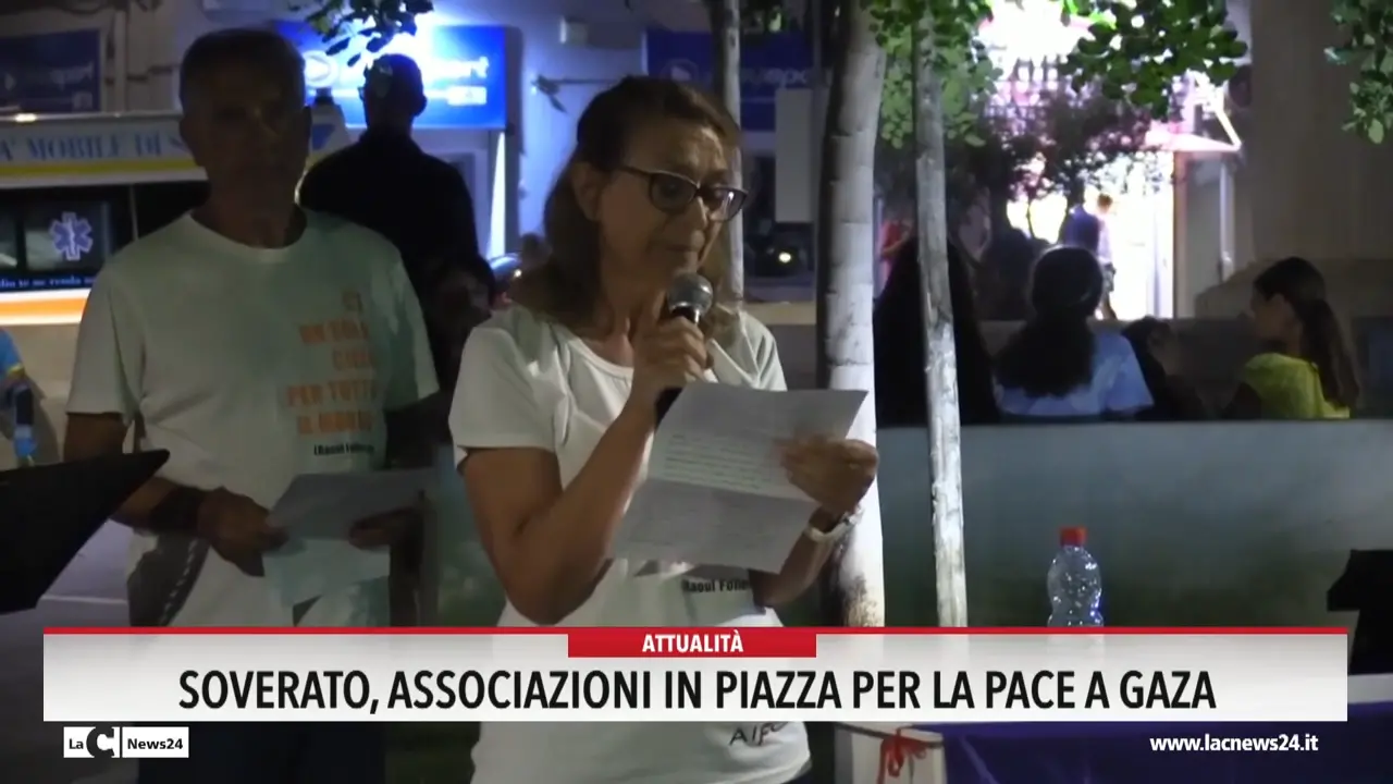 Soverato, associazioni in piazza per la  pace a Gaza