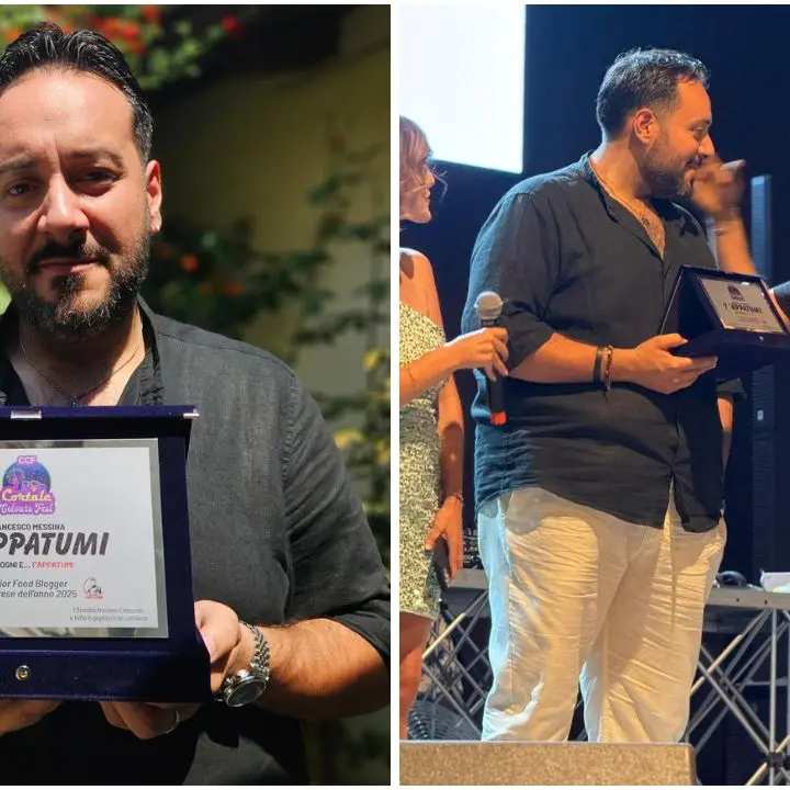 Dal web alla piazza: Francesco “T’appatumi” Messina premiato come miglior food blogger calabrese del 2025\n