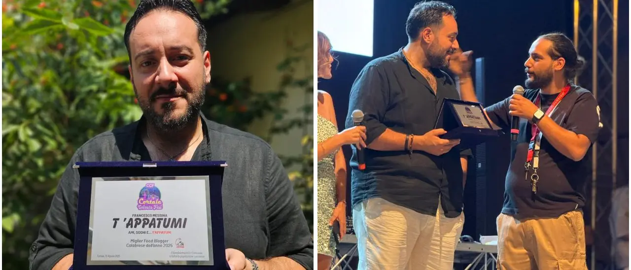 Dal web alla piazza: Francesco “T’appatumi” Messina premiato come miglior food blogger calabrese del 2025\n