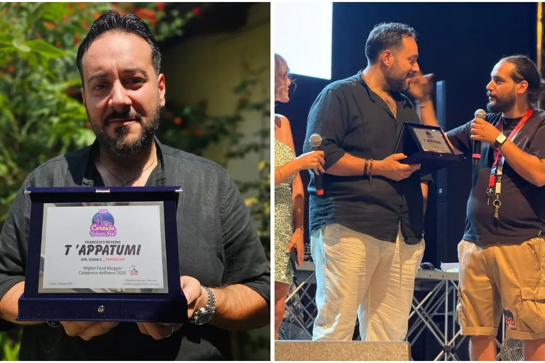 Dal web alla piazza: Francesco “T’appatumi” Messina premiato come miglior food blogger calabrese del 2025\n