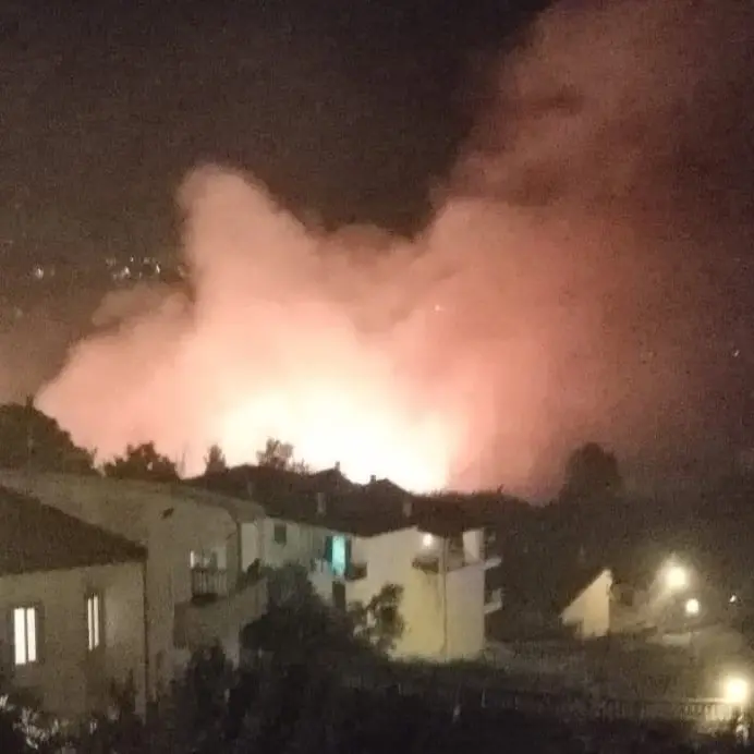 Fuscaldo brucia, vasto incendio divampa nella zona collinare\n